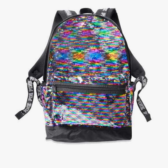 PINK Victoria's Secret Handbags - Vs pink reversible sequin backpack
